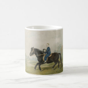 Mug Jeune garçon faisant l'équation d'un poney (par Pe