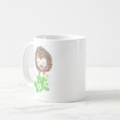 Mug Jeune Hérisson et Fleurs de fraises sauvages (Devant gauche)