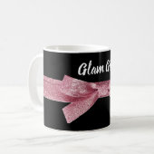 Mug Jeune mariée assez rose élégante de ruban de fille (Devant gauche)