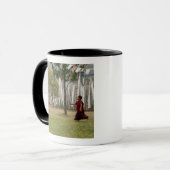 Mug Jeune moine et drapeaux de prière (Devant gauche)