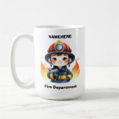 Mug Jeune pompier joyeux prêt à se battre (Gauche)