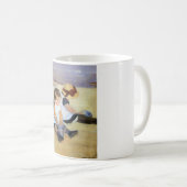 Mug Jeunes enfants jouant sur la plage (Mary Cassatt) (Devant droit)