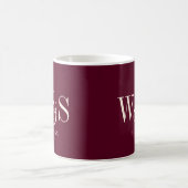 Mug Jeunes mariés élégants marron initial (Centre)