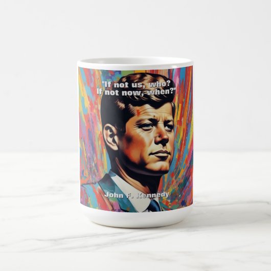 Mug JFK John F. Kennedy Citation Inspiration Motivatio (Centre)