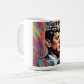 Mug JFK John F. Kennedy Citation Inspiration Motivatio (Devant gauche)