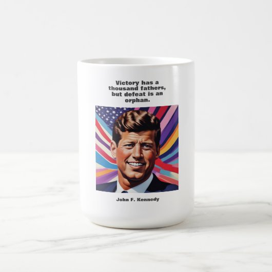 Mug JFK John F. Kennedy Quote Motivational Inspiration (Centre)