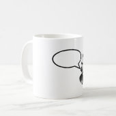 Mug jGibney de noir de bulle de mot de Friedrich (Devant gauche)