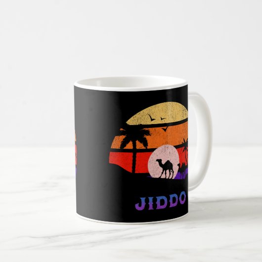 Mug Jiddo Retro Sunset Ocean Grand-père (Devant droit)