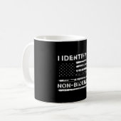 Mug J'Identifie Comme Drapeau Vintage Américain Non Bi (Devant gauche)