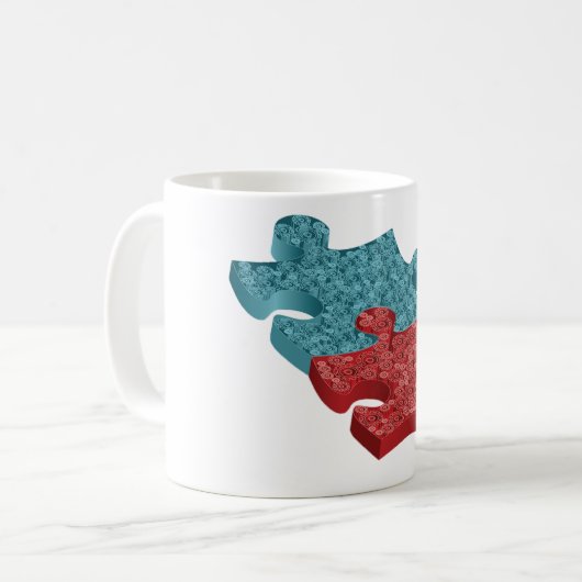 Mug Jigsaw Puzzle Pieces (Devant gauche)