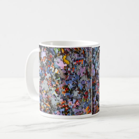 Mug Jigsaw Puzzle Pièces Musique (Devant gauche)