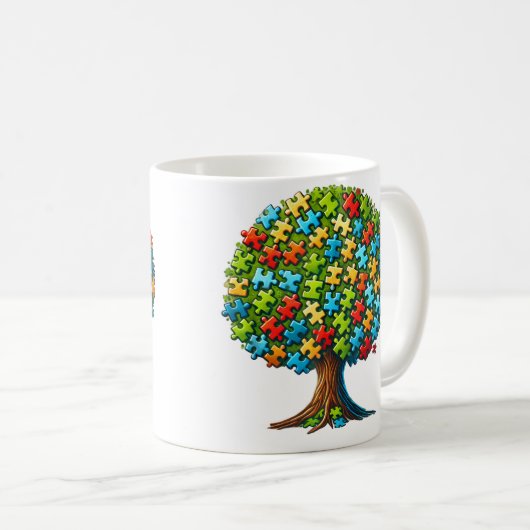 Mug Jigsaw Puzzle Tree (Devant droit)