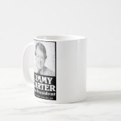 Mug Jimmy Carter a affligé noir et blanc (Devant gauche)