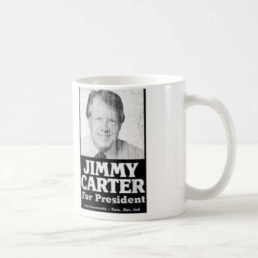 Mug Jimmy Carter a affligé noir et blanc (Droite)