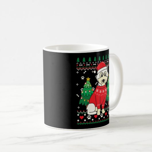 Mug Jindo coréen Arbre de Noël Jindo maman chien (Devant droit)