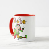 Mug Jingle Bells Elfe de Noël (Devant gauche)