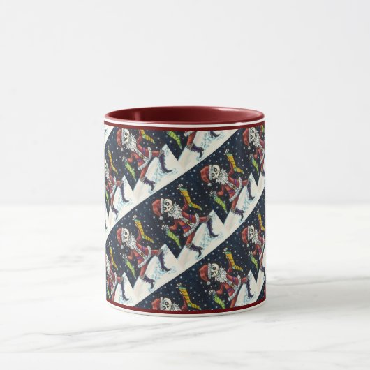 MUG JINGLE BONES PÈRE NOËL, SKELETON VACANCES & STOCKI (Centre)