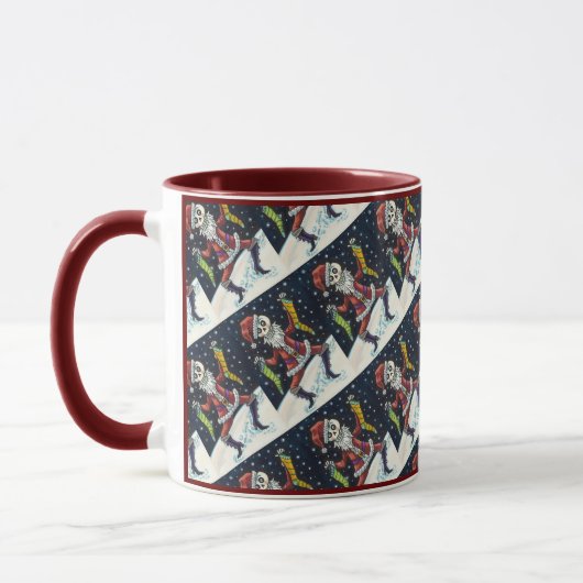 MUG JINGLE BONES PÈRE NOËL, SKELETON VACANCES & STOCKI (Gauche)
