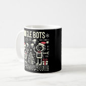 Mug Jingle Bots Festive Robots de vacances avec chapea (Devant gauche)