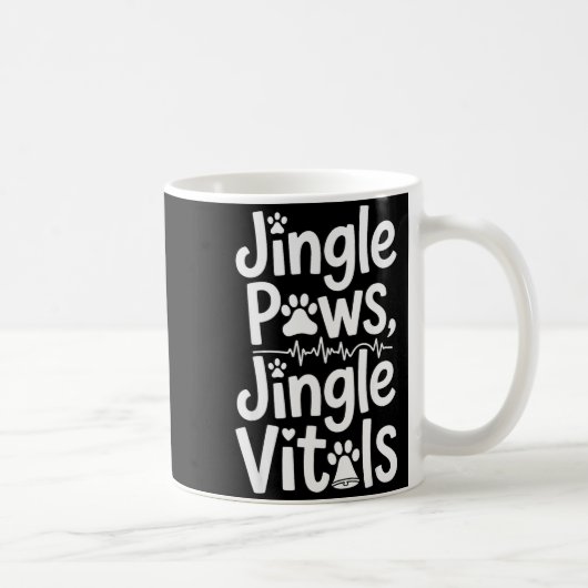 Mug Jingle Paws Jingle Vitals Funny Vet Nurse Xmas (Droite)