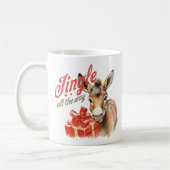 Mug Jingle Tout le long de la ferme de Noël âne (Gauche)