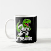 Mug Jitsusaurus Drôle Dinosaure Vert T-rex Brésilien (Gauche)