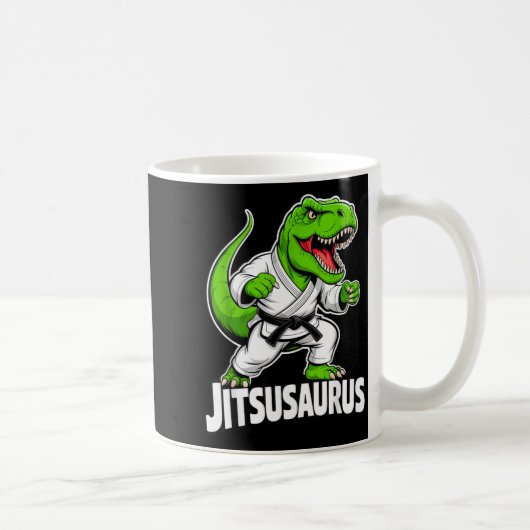 Mug Jitsusaurus Drôle Dinosaure Vert T-rex Brésilien (Droite)