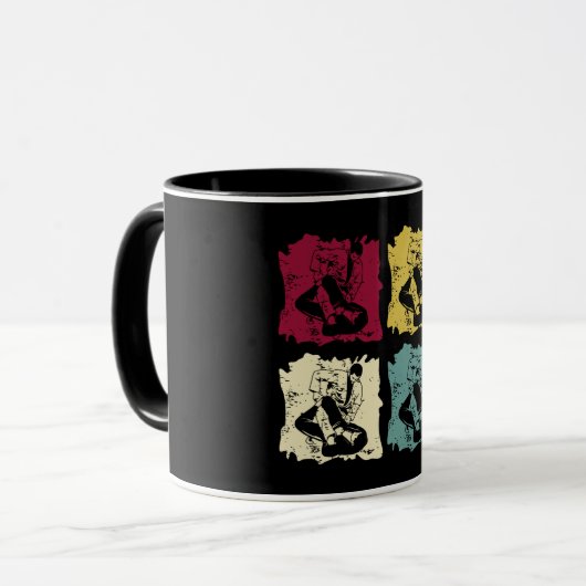 Mug Jiu Jitsu Brésil Vintage Retro (Devant gauche)