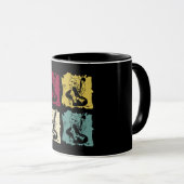 Mug Jiu Jitsu Brésil Vintage Retro (Devant droit)