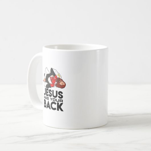 Mug Jiu Jitsu Brésilien Jésus Chrétien A Le Dos (Devant gauche)