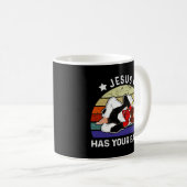 Mug Jiu Jitsu Brésilien Jésus Jésus a ton dos (Devant droit)