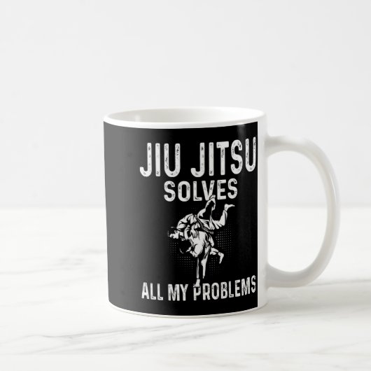 Mug Jiu Jitsu résout les problèmes - Drôle de Jiu Jits (Droite)