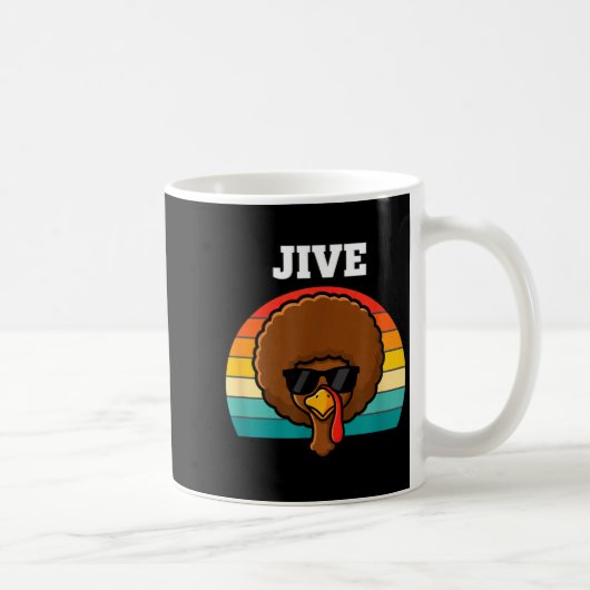 Mug Jive Turkey Afro Retro 70s Thanksgiving Turkey Day (Droite)