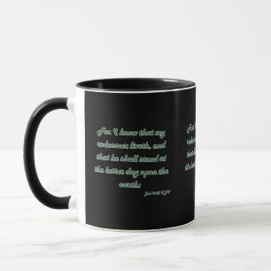 Mug Job 19:25 KJV Bible Ecriture Deux Tons