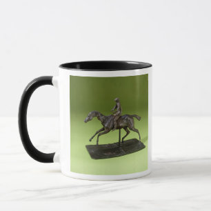 Mug Jockey sur un cheval (bronze)