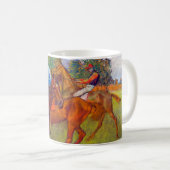 Mug Jockeys et chevaux de course, Edgar Degas (Devant droit)