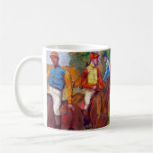 Mug Jockeys et chevaux de course, Edgar Degas (Gauche)