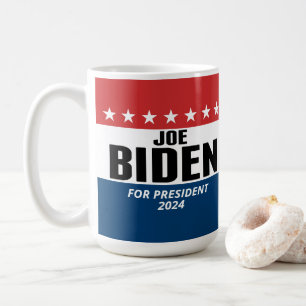 Mug Joe Biden 2024 - Design classique Rouge Blanc Bleu