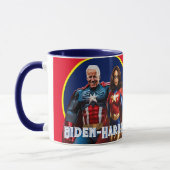 Mug Joe Biden et Kamala Harris en super-héros (Gauche)