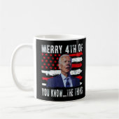 Mug Joe Biden Joyeux 4e de vous savez...Le truc (Gauche)