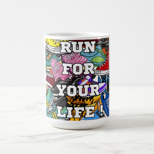 Mug Jogger du coureur d'art pop gras (Centre)