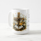Mug John 11:25 Resurrection Scripture Art  (Devant gauche)