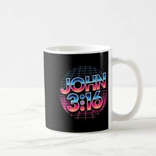 Mug John 3_16 80s Retro Christian Faith Design (Droite)