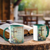 Mug John 3:16 Écriture Croix Floral Christian