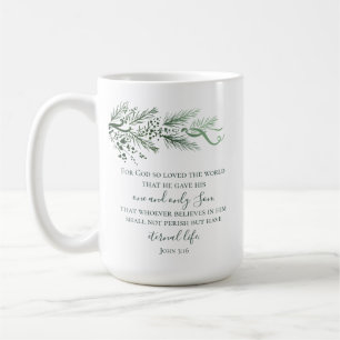 Mug John 3:16 Élégant cadeau de Noël religieux moderne