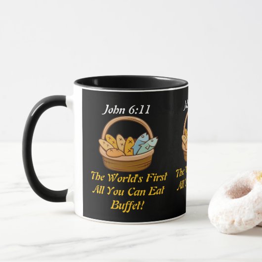 Mug "John 6:11" (Avec donut)
