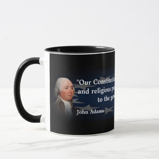 Mug John Adams Cite Sur Notre Constitution (Gauche)