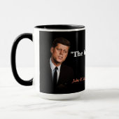 Mug John F. Citation De Kennedy Sur La Liberté (Gauche)