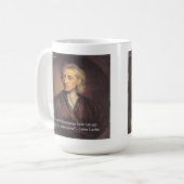 Mug John Locke Citation sur les connaissances et l'exp (Devant gauche)