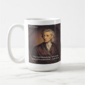 Mug John Locke Citation sur les connaissances et l'exp (Gauche)